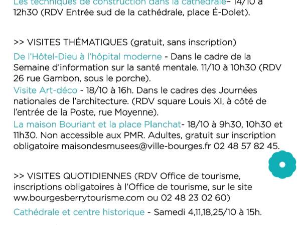 Les rendez-vous d'Octobre - Musées et patrimoine
