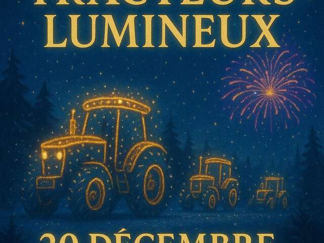 Défilé de tracteurs lumineux