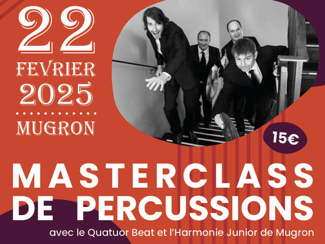 Masterclass de percussions avec le Quatuor Beat