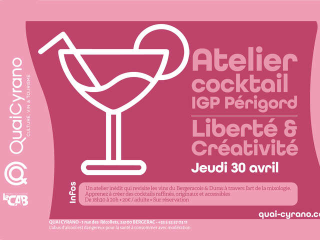 Atelier cocktail | IGP Périgord : Liberté & Créativité