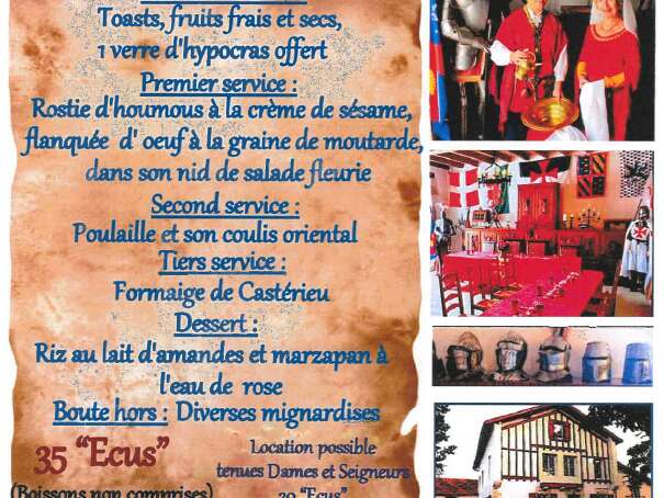Banquet médiéval animé et costumé