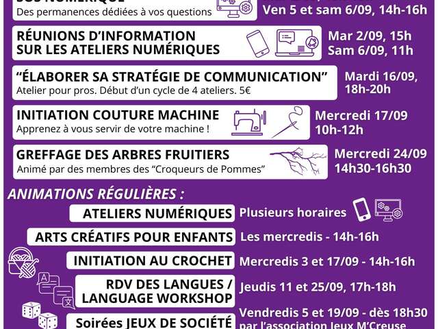 Programme du Mois de Septembre au Chai