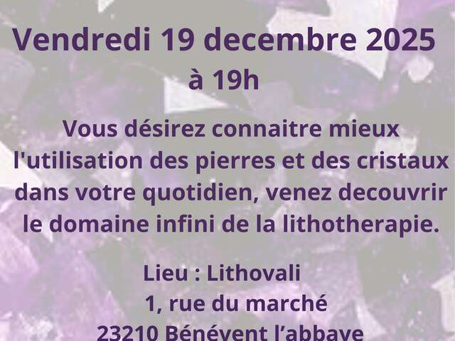 Conférence Les Pierres pour notre Mieux-Etre