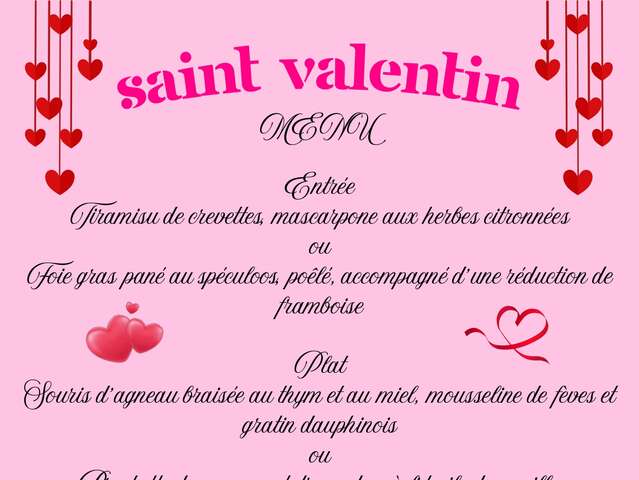 Menu de la Saint-valentin