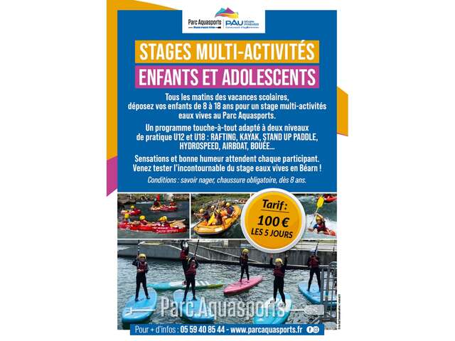Stage été multiactivités Parc Aquasport
