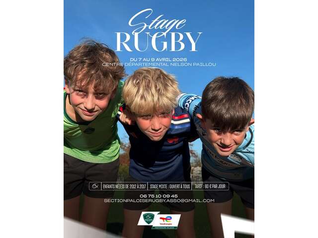 Stage rugby section paloise - Vacances Pâques