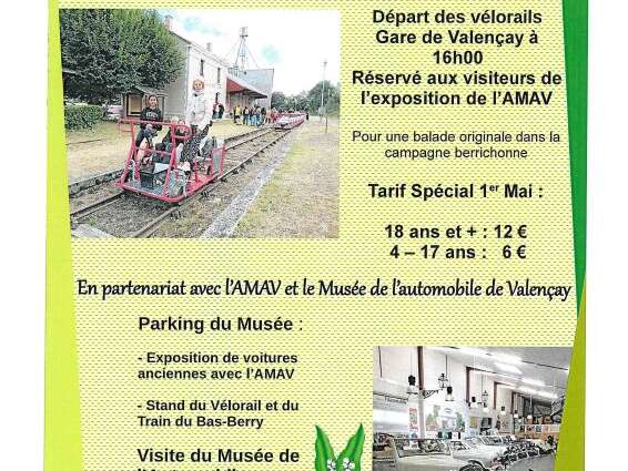 Circulation du Vélorail de Valençay à Luçay-le-Mâle