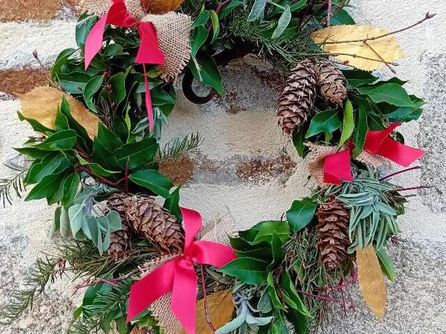 Atelier création couronne de Noël