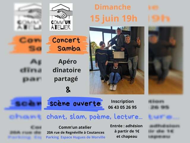Concert : Samba, apéro-partagé et scène ouverte