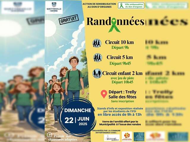 Randonnées 2km, 5km, 10km (action de sensibilisation au don d'organes)