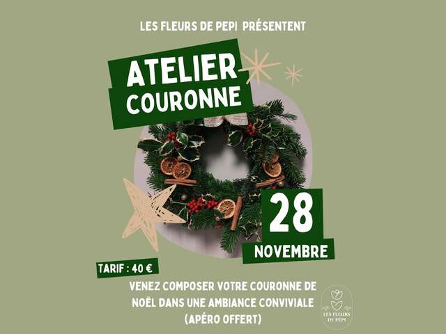 Atelier couronne de Noël