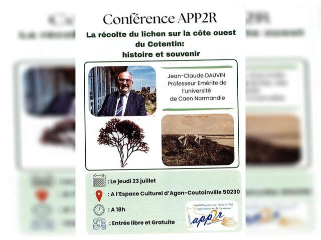 Conférence "La récolte du lichen sur la côte ouest du Cotentin : histoire et souvenir"