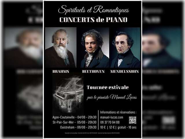 Spirituels et Romantiques au piano - Beethoven, Brahms et Mendelssohn