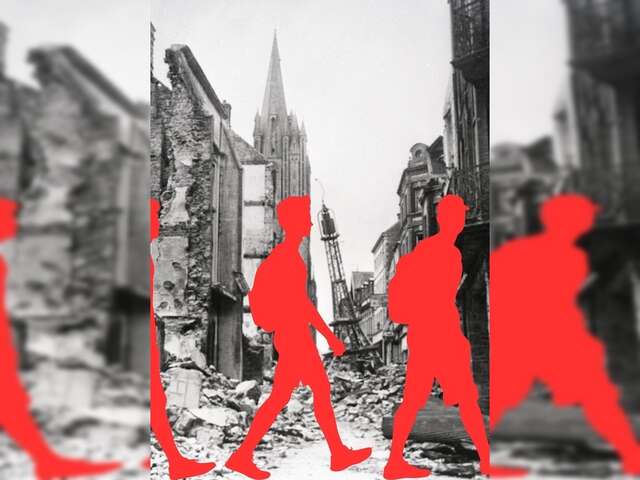 Reconstruire après la guerre, Coutances après en 1945