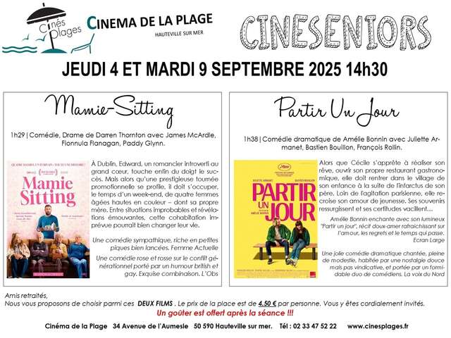 Ciné Seniors "Mamie-Sitting" & "Partir un jour"