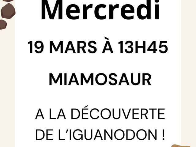 Atelier du Mercredi : miamosaur