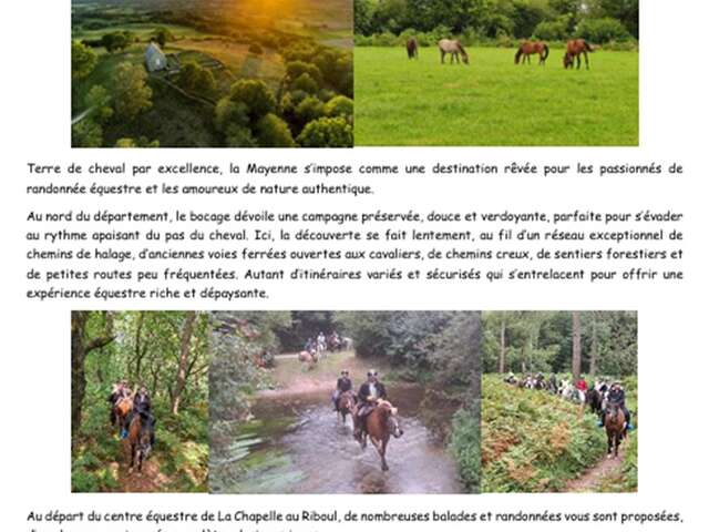 CENTRE ÉQUESTRE DE LA CHAPELLE AU RIBOUL