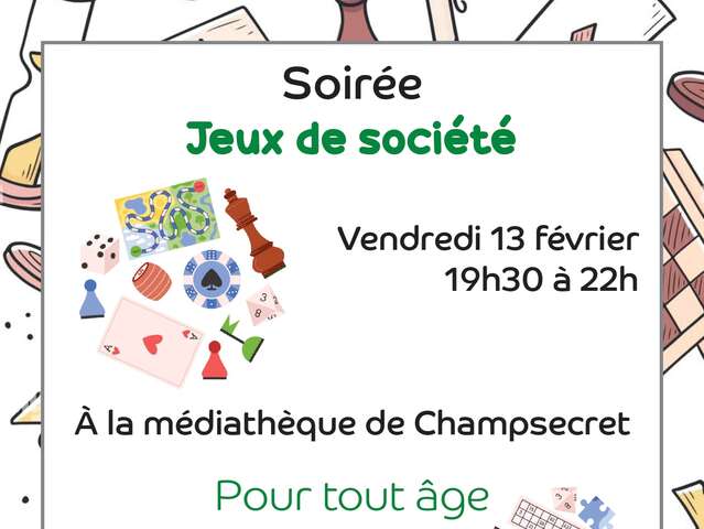 Soirée Jeux de société