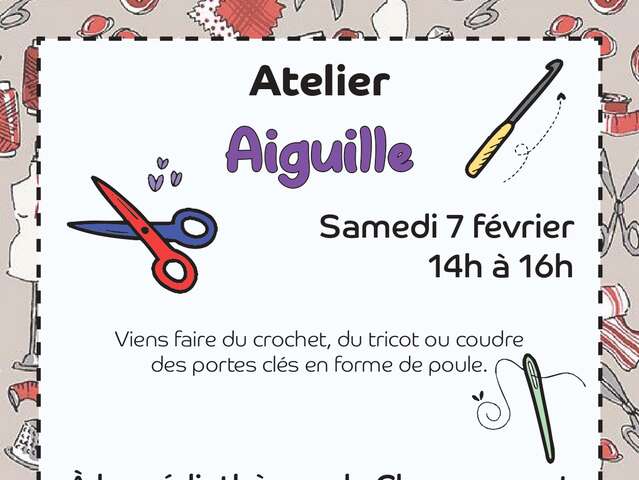 Atelier travaux d'aiguilles : tricot et couture