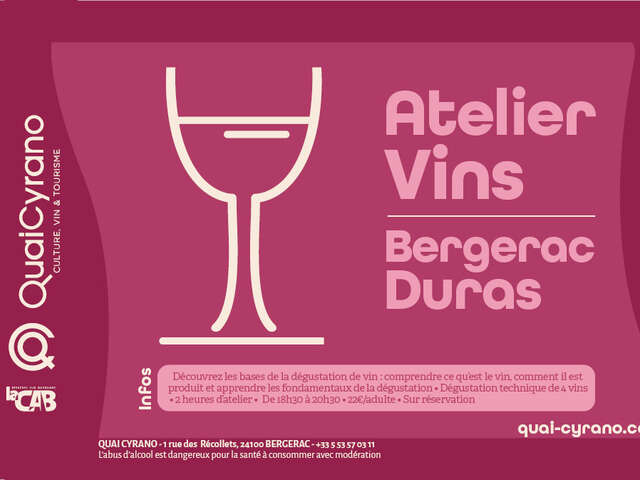 Atelier découverte | Vins Bergerac & Duras