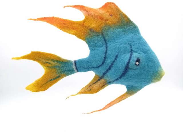 Atelier de laine feutrée : poisson tropical