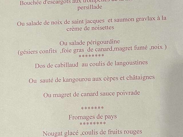 Menu de Noël