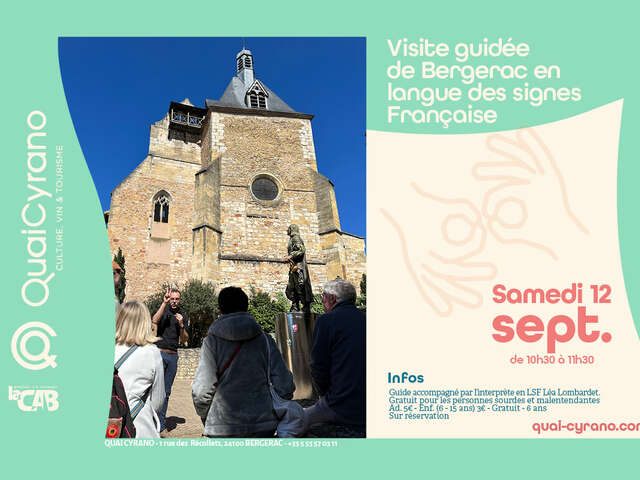 Visite patrimoine de Bergerac en LSF