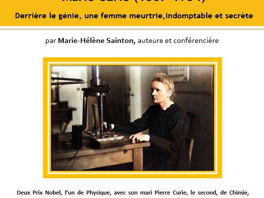 Conférence de l'Utlarc : Marie Curie (1867-1934)