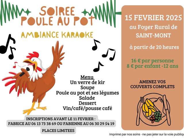 Soirée Poule au Pot - Karaoké