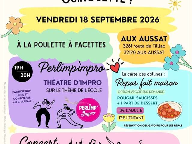 Soirée théâtre, repas et concert