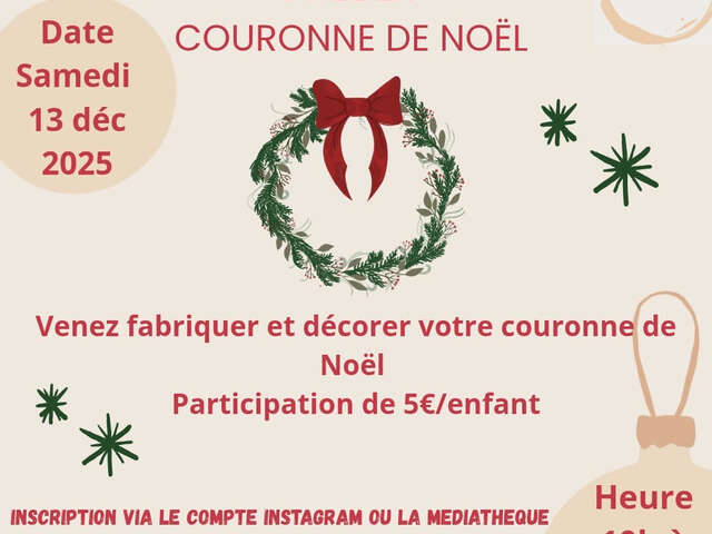 Atelier couronnes de Noël