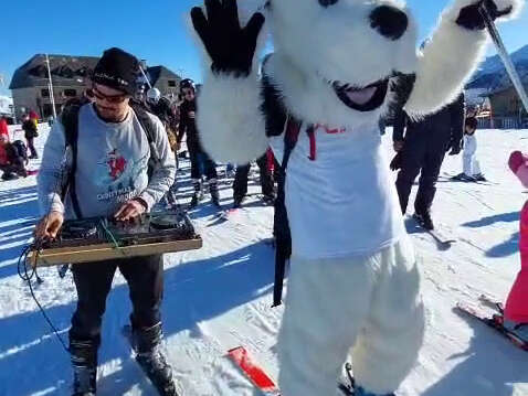 Patou fait son show sur les pistes !