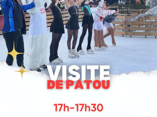 Visite de la Mascotte Patou à la Patinoire