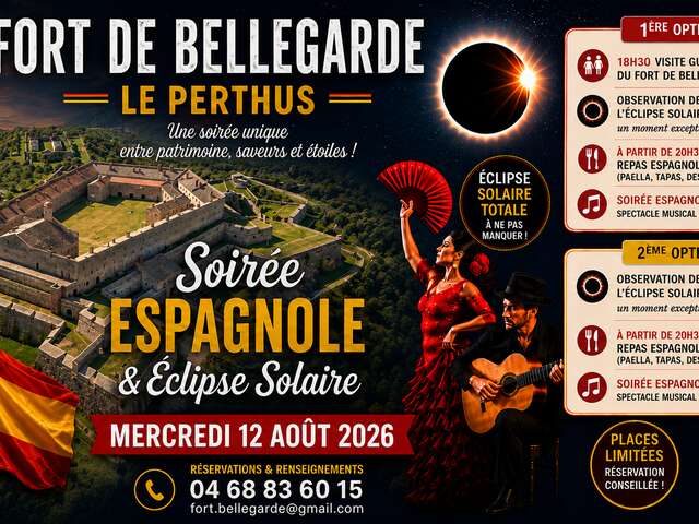 SOIRÉE ESPAGNOLE & ÉCLIPSE SOLAIRE AU FORT DE BELLEGARDE