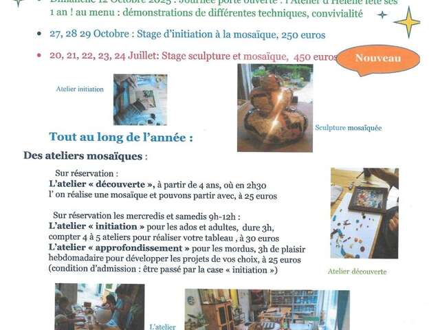 Stage sculpture et mosaïque