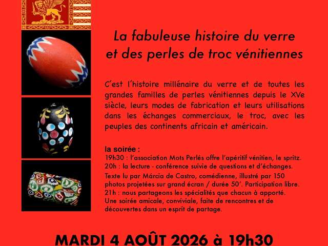 Lecture-Conférence illustrée - Le monde  fabuleux des perles de verre