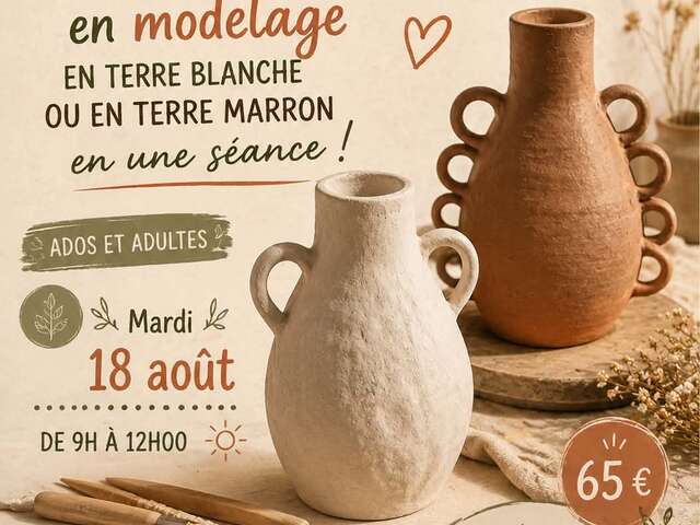ATELIER - Fabrique ton vase en modelage