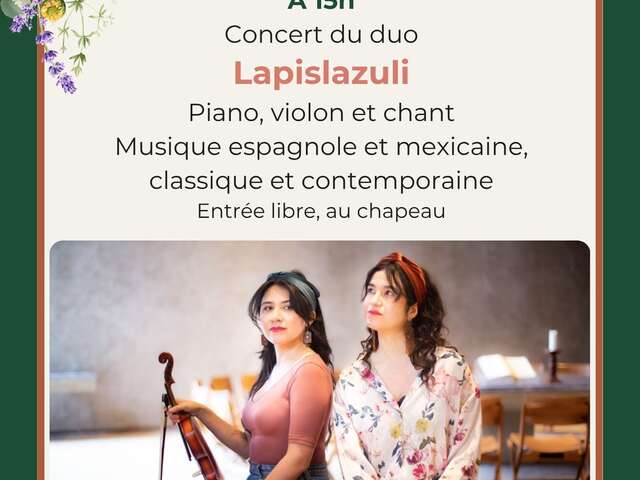 Concert du duo Lapisluzuli - Piano, violon et chant