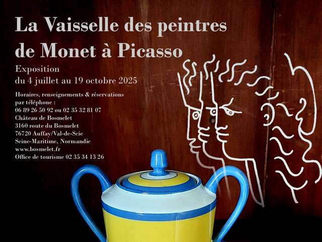 Exposition la Vaisselle des peintres, de Monet à Picasso.