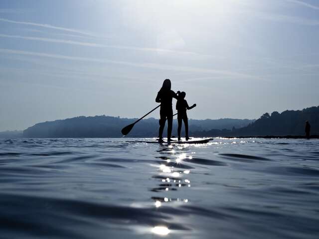 Les îles de la Seine en paddle au coucher du soleil