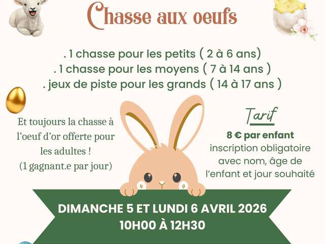 Chasse aux oeufs à la Ferme aux 5 Chemins - Le Bourg-d'Iré