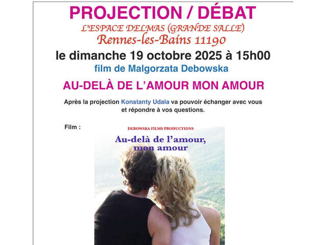 PROJECTION - DÉBAT:AU-DELÀ DE L'AMOUR MON AMOUR