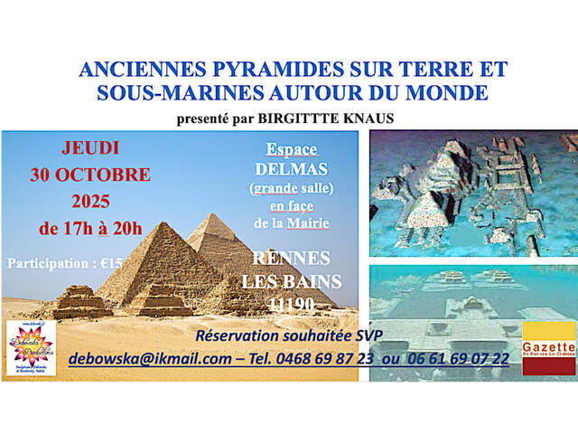 ANCIENNES PYRAMIDES SUR TERRE ET SOUS-MARINES AUTOUR DU MONDE PRÉSENTÉ PAR BIRGITTTE KNAUS