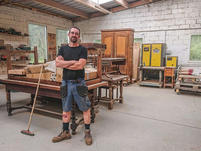 Visite guidée de Breizh Wood Club, aérogommage et sableur de meubles