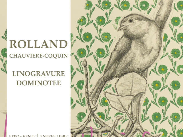 Linogravure dominotée - Rolland Chauvière-Coquin