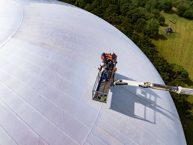 Retour sur la peinture XXL du Radôme -  Journées européennes du patrimoine