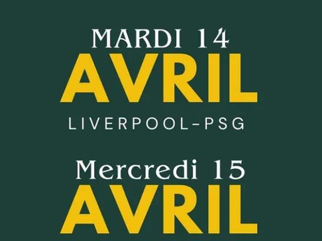 Champions League UEFA - Liverpool / PSG - au Pub Le Britannia