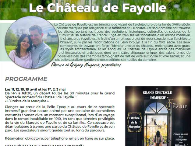 Château en fête - Château de Fayolle