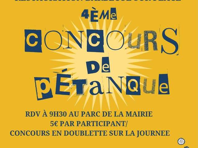 Concours de pétanque - 4ème édition