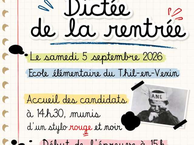 Dictée de la rentrée